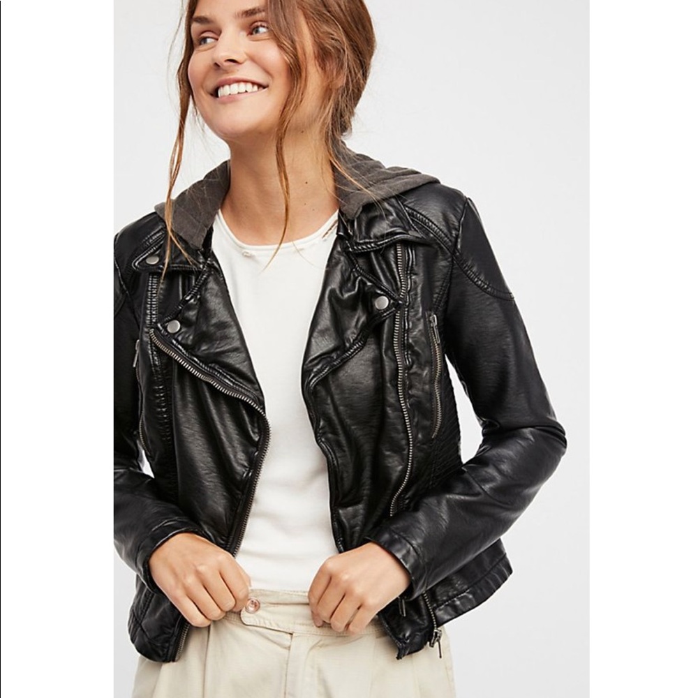 Free People Faux Leather Jacket